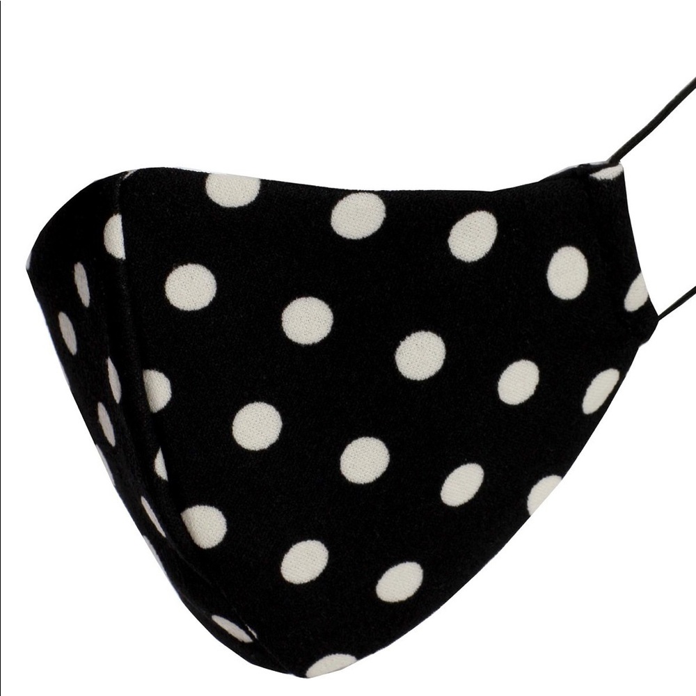 Black & White Polka Dot Mask - Picture 2 of 2